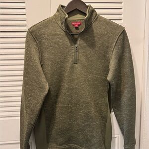 Merona Green Zip Up Sweater with Standing Collar